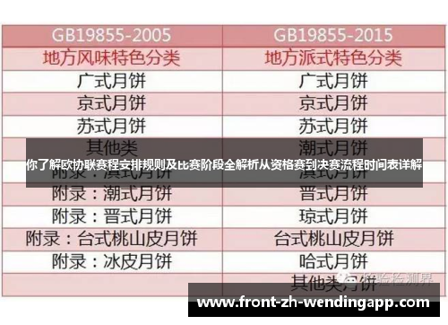 你了解欧协联赛程安排规则及比赛阶段全解析从资格赛到决赛流程时间表详解